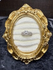 Sterling Silver 925 Cubic Zirconia Heart Tiara Crown Ring Size 5 1/4