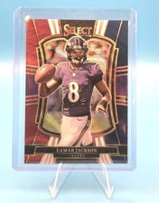 2025 Panini Select - Premier Level Lamar Jackson #160 Tri-Color Prizm /299