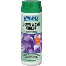 Nikwax Down Wash Direct, nettoyant vêtements en duvet et plumes.