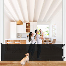 118 Inch Extra Wide Retractable Baby Gate Dog Mesh Barrier