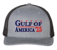 Gulf of America 2025 Embroidered Richardson 112 Mesh Snapback Trucker Hat MAGA