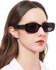 MARE AZZURO Wide Reader Sunglasses 1.25 Women Fashion Chunky 146mm, Black