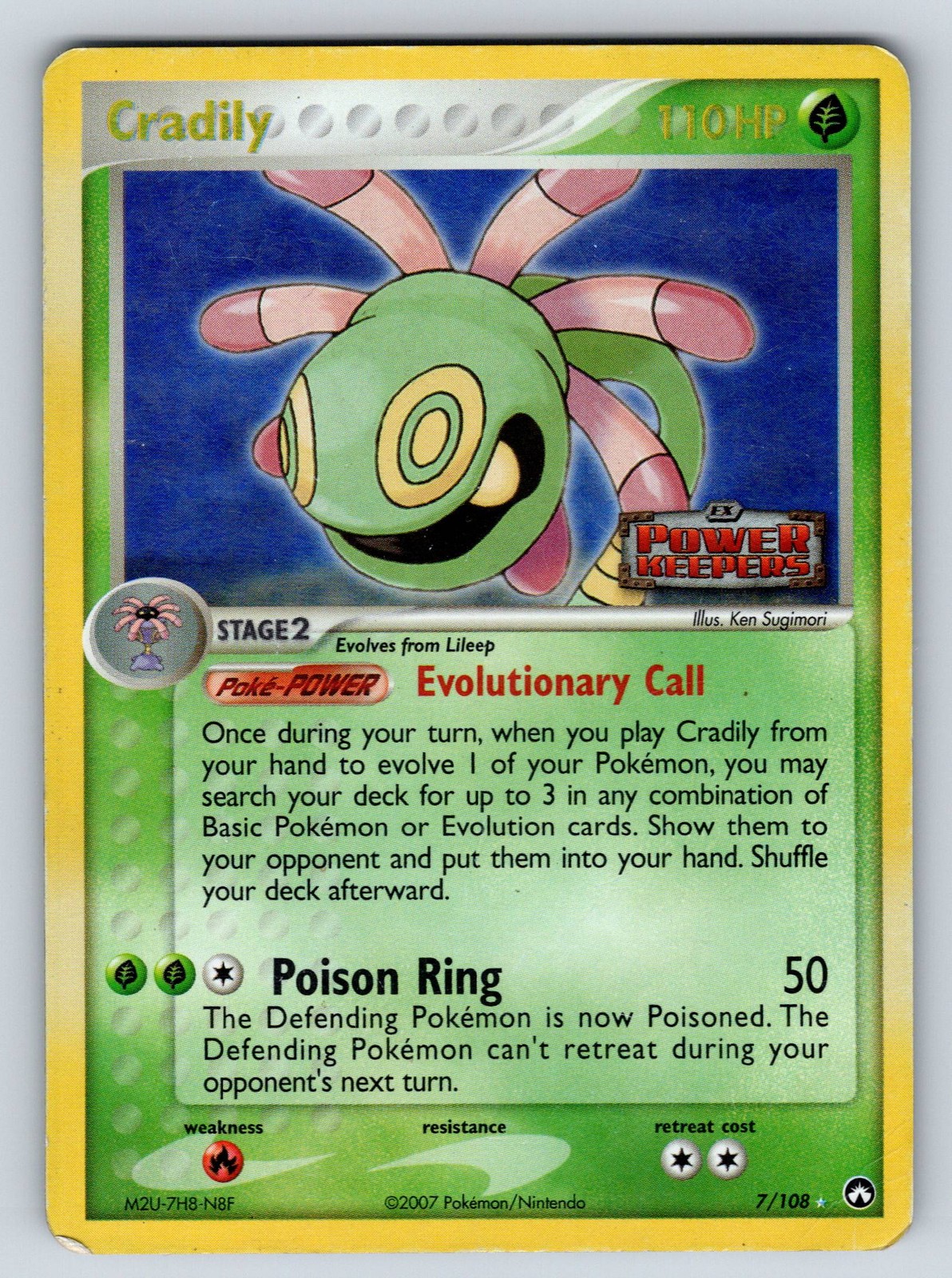 Reverse Holofoil Cradily 7/108 Power Keepers