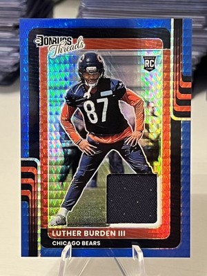  2025 Donruss Optic Threads Luther Burden III Bears #DTBH-LBN Blue Hyper Prizm