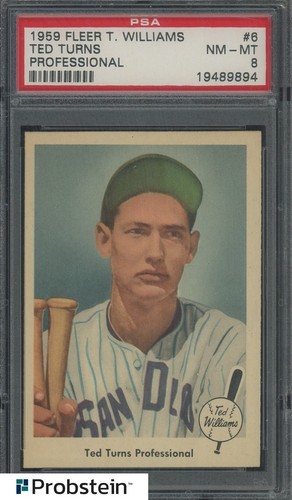1959 Fleer Ted Williams #6 Ted Turns Professional PSA 8