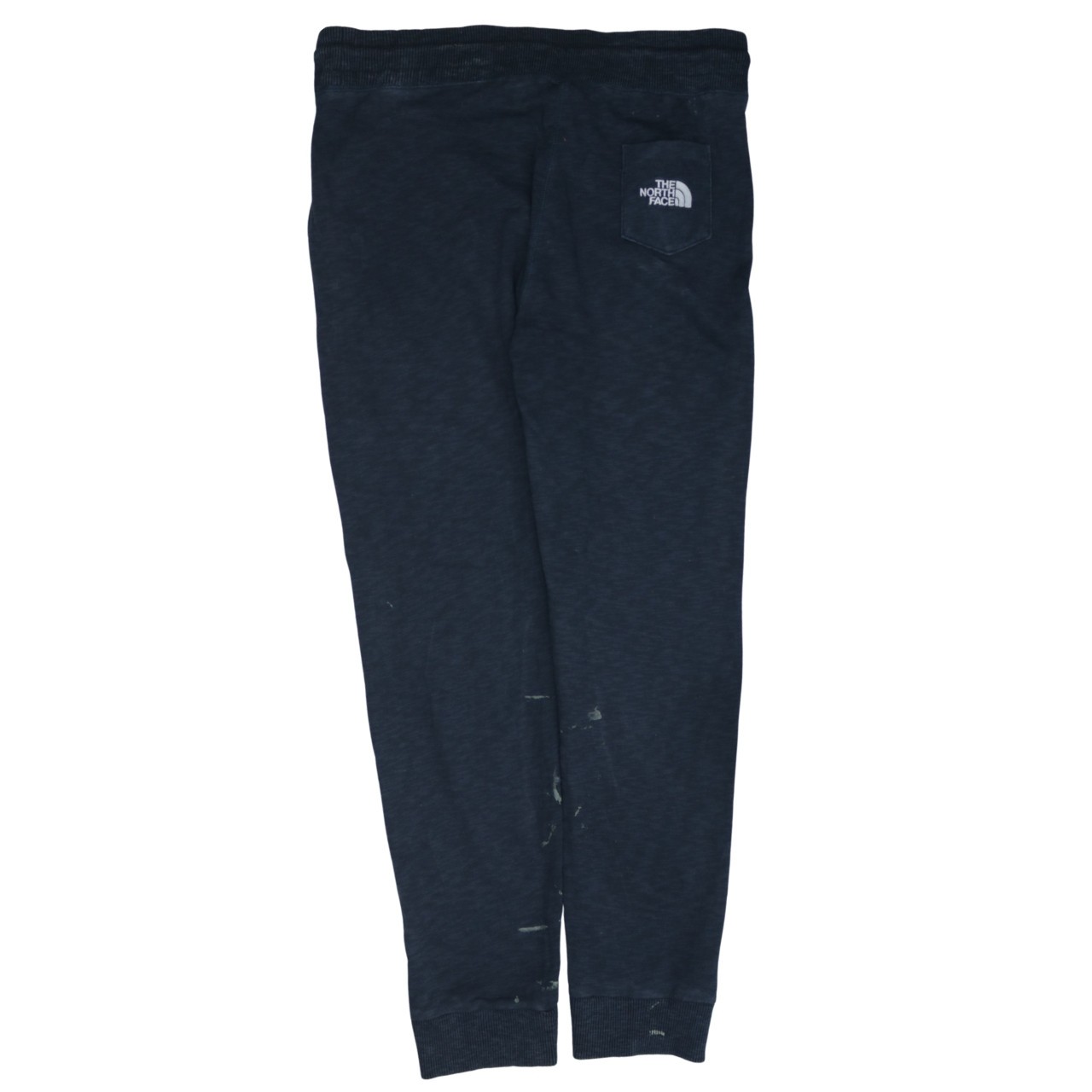 The North Face Mens Joggers Navy Blue Cotton Blend Elastic Waist Pockets Logo L