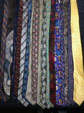 LOT OF 25 DIFFERENT BRAND DESIGNER PAISLEY STRIPE SOLID MEN'S TIE SILK POLYESTER