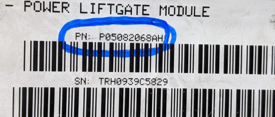 Módulo de puerta levadiza eléctrica OEM 2008-2010 TOWN AND COUNTRY GRAND CARAVAN P05082068AH Foto 2 de 2
