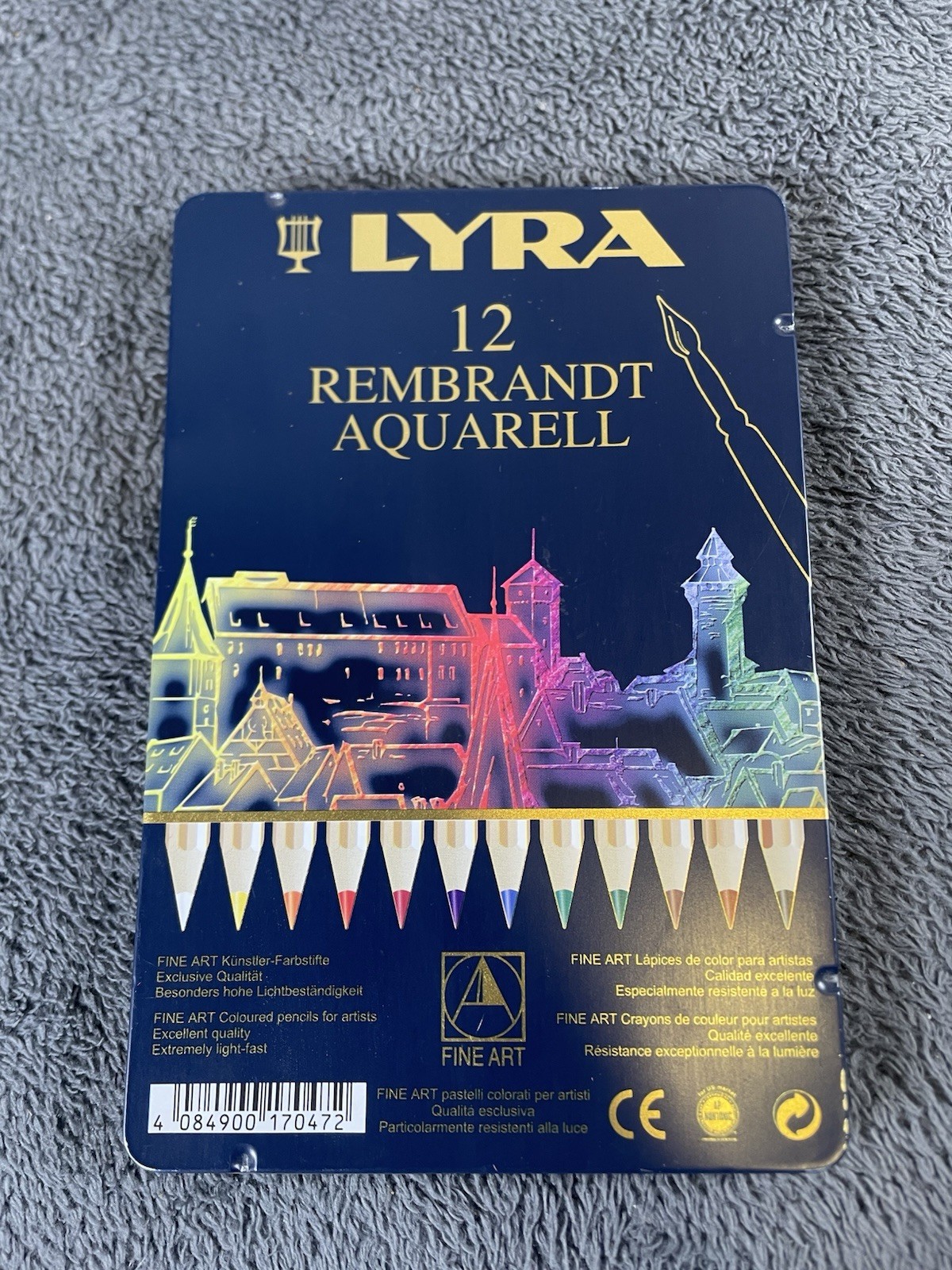 12 Pack Metal Tin Artist