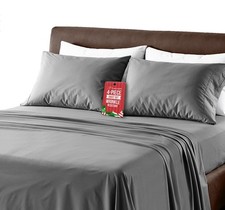 4 Piece Bed Sheet Set Hotel Luxury Microfiber Cooling Deep Pocket Wrinkle Free