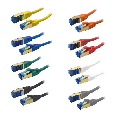 ProfiPatch Cat.6A S/FTP RJ45 mit Cat.7 Rohkabel LSZH PREMIUM Lan Kabel 0,25m-50m