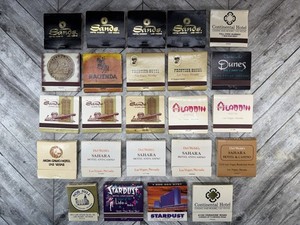 Vintage Las Vegas Matchbooks Lot of 24 Hotels Casinos