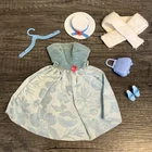 Vintage Barbie Clone Lot of Fashion Doll Clothes - Blue Gown Dress & Accessories
