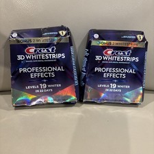 2 Pk  Crest 3D Whitestrips Professional White - 44 X 2 Strips Each  Exp. 2027