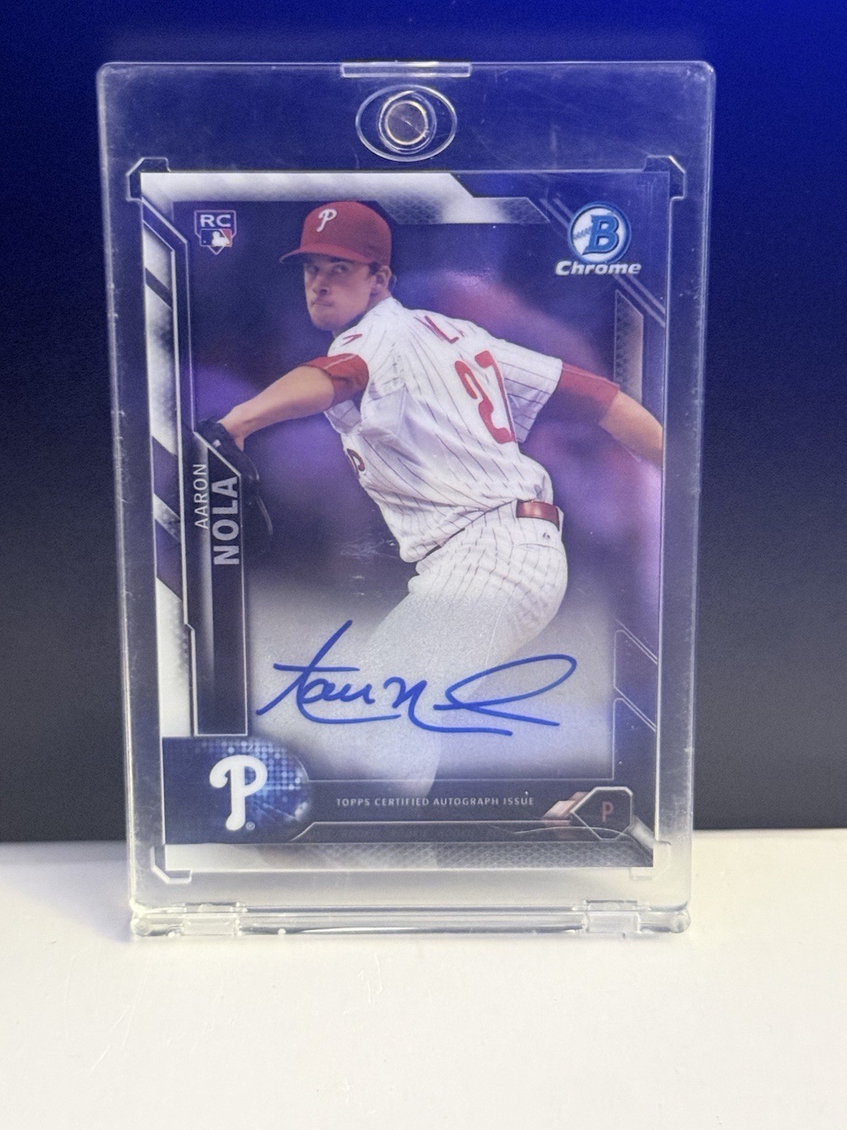 2016 Bowman - Chrome Rookie Autographs Aaron Nola #CRA-AN (AU, RC)