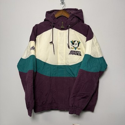 Vintage 90's Apex One Anaheim Mighty Ducks Windbreaker Jacket Mens Vintage 90's Apex One Anaheim Mighty Ducks Windbreaker Jacket Mens