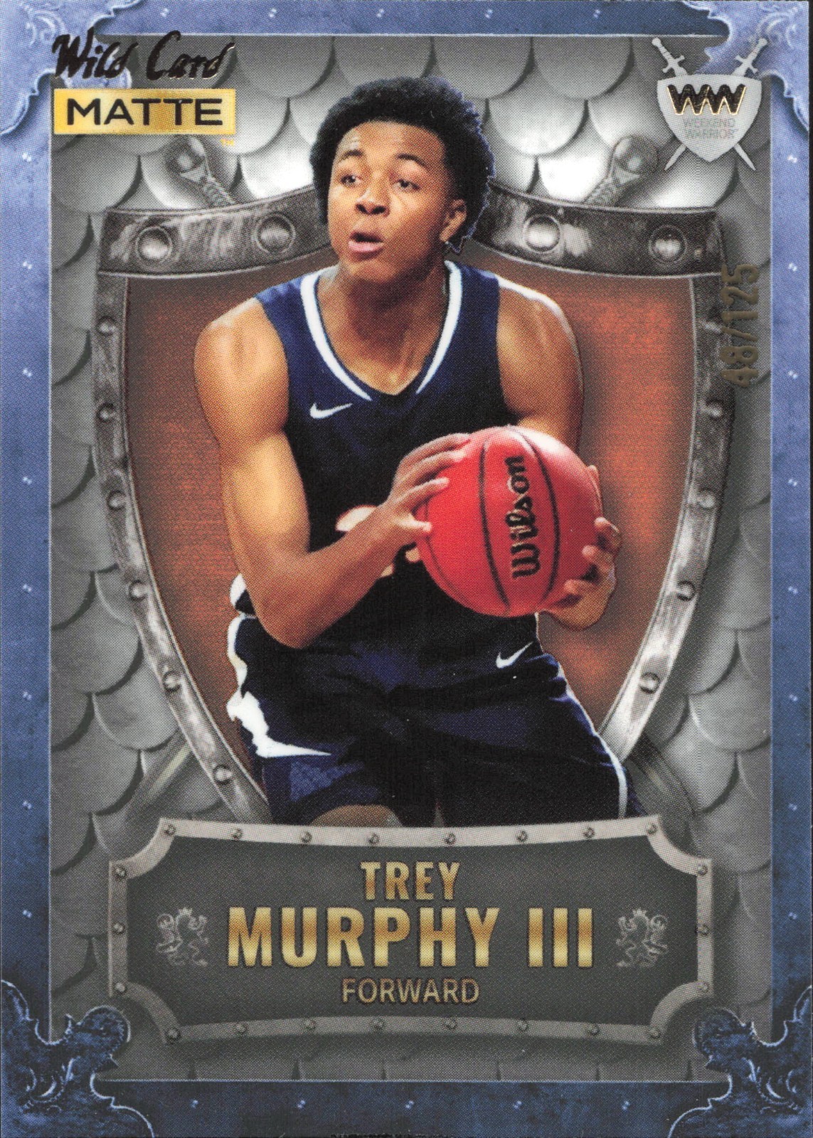 2022 Wild Card Matte Weekend Warrior Orange #WW-40 Trey Murphy III /125