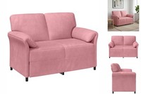 2-Sitzer Sofa Rosa 138X83X95 Cm Samt