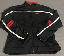 Vintage Y2K Puma Tracksuit Set XL Black Red White Jacket Pants 2 Piece