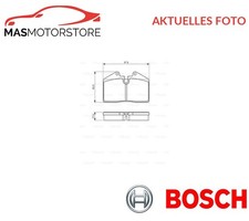 SATZ BREMSBELÄGE BREMSKLÖTZE HINTEN BOSCH 0 986 494 267 A FÜR PORSCHE 911,928