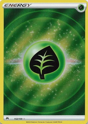 Grass Energy (Texture Full Art) Holo Ultra Rare SWSH: Crown Zenith 152/159 LP D3