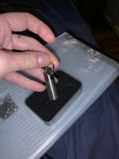 Titanium Mini Pill Box Necklace Fob Small Waterproof Nitro Pill Holder Keychain