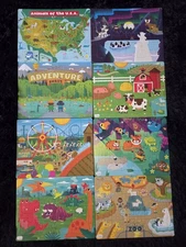 Chuckle & Roar Kids 8 Tray Puzzles 14in Wide x 10.75in Tall Jigsaw Age 3 and Up