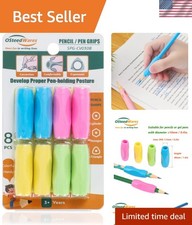 Ergonomic Pencil Grips Silicone 8 Pcs for Kids and Adults Handwriting, Gel Pe...