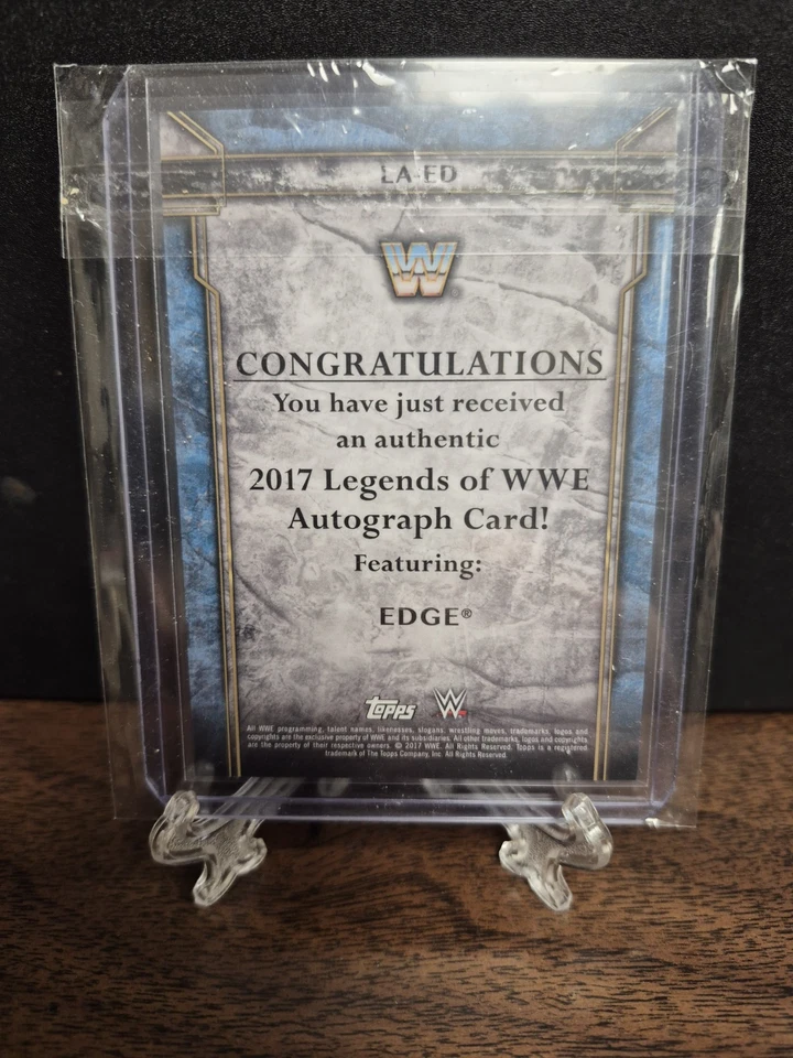 EDGE 2017 Topps Legends of WWE Gold Legends Auto On Card Autograph /199 AEW - Image 2 of 2