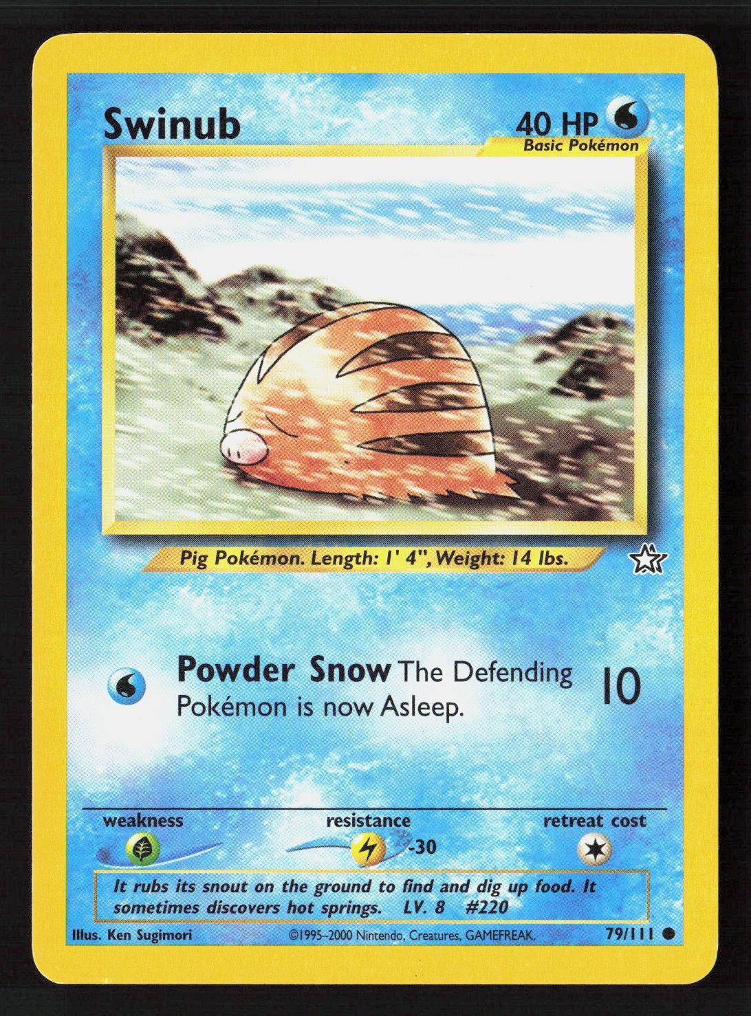 Pokemon SWINUB 79/111 NEO GENESIS Unlimited