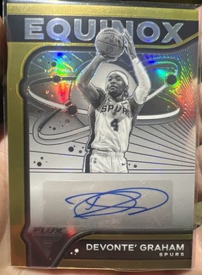 2022-2023 Panini Flux- Equinox Autograph Devonte  Graham #EA-DVG Prizm Gold #/10