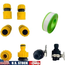 Universal Hose Connector Set Water Adapter Nipple Garden Washing Machines New