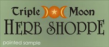 Stencil Halloween Triple Moon Star Herb Shoppe Magic Garden Witch DIY Art Signs