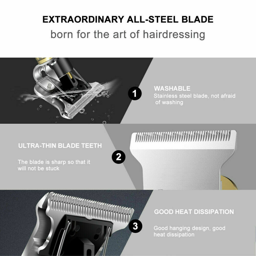 Taglia Capelli Rasoio Elettrico Professionale Regola Barba A Batteria Buddha Oro TrAdE Shop Traesio - Foto 3