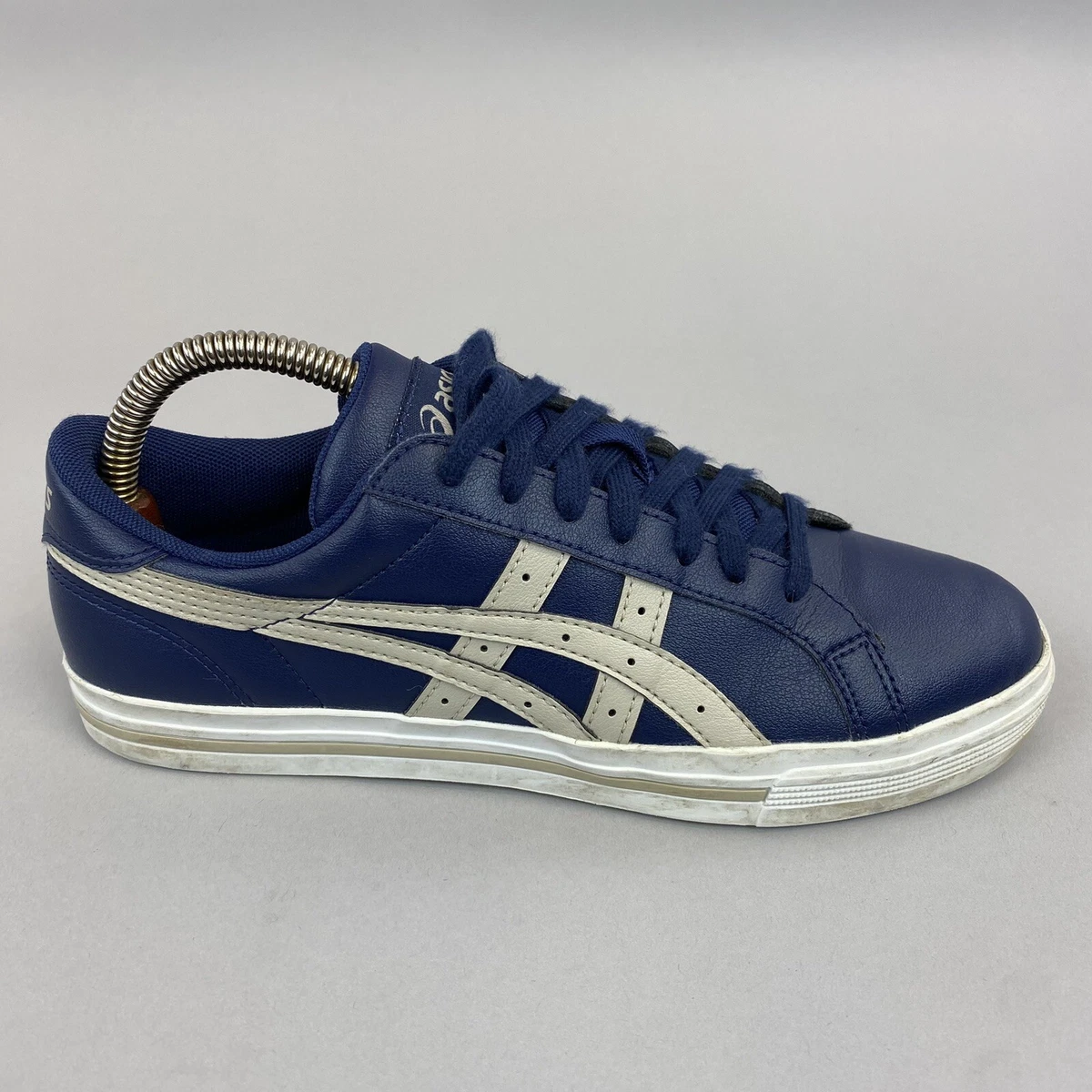 Retro Asics Classic Tempo Blue Leather Low Sneaker Trainers US5.5