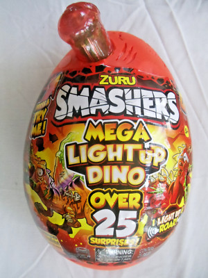 Zuru Smashers Mega Light-Up Dino 25+ pieces Light Up & Roar Series 4 unopened