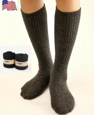 1/3 Pairs Mens 100% Merino Wool Crew Socks Gentleman Dress Solid Thick Hiking 