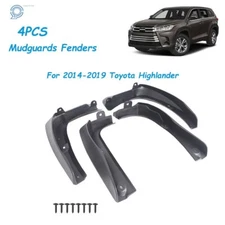Black Plastic Mud Flaps Splash Guard Mudguard For Toyota Highlander 2014-2019