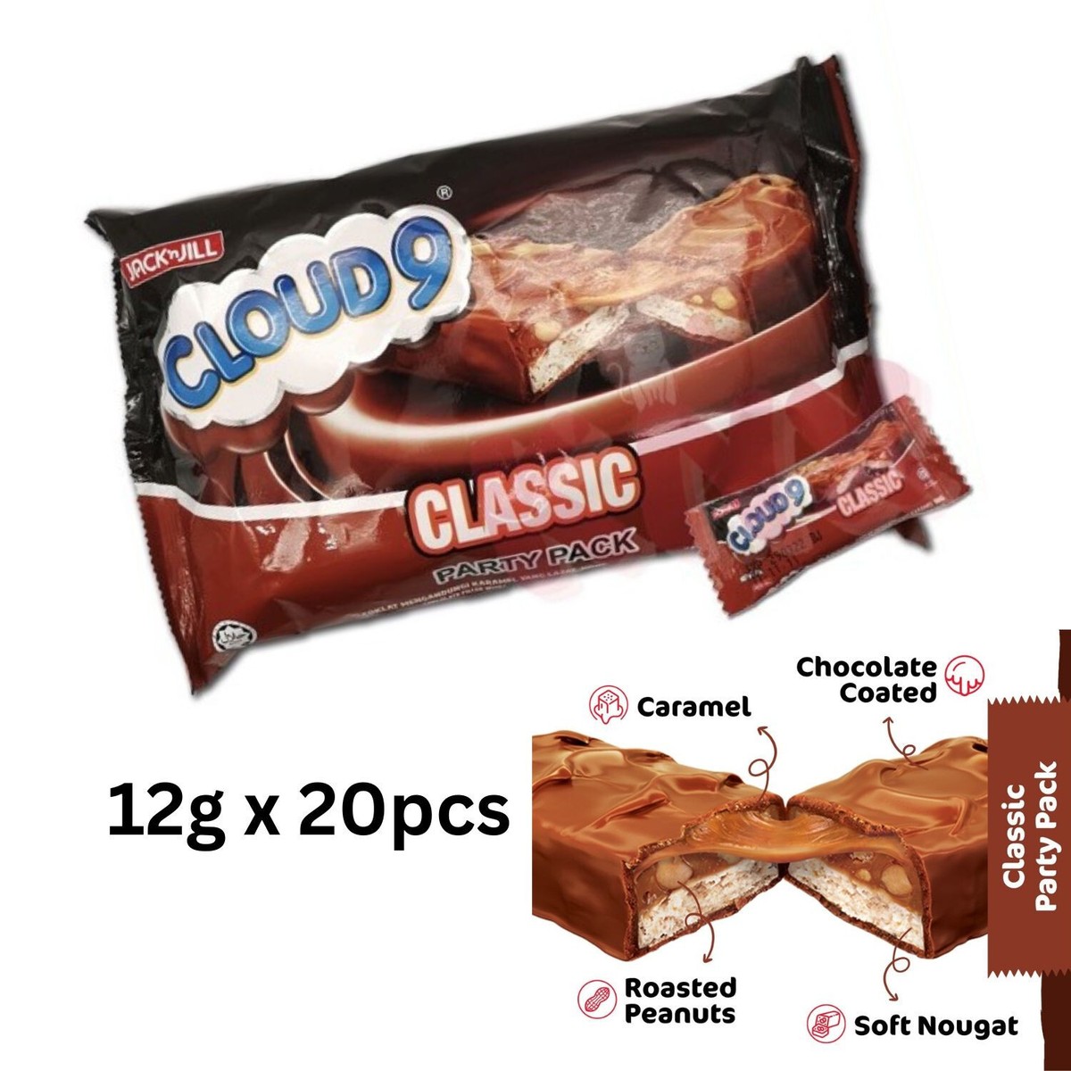 Jack 'n Jill CLOUD 9 CLASSIC PARTY PACK - CHOCOLATE (HALAL) | eBay