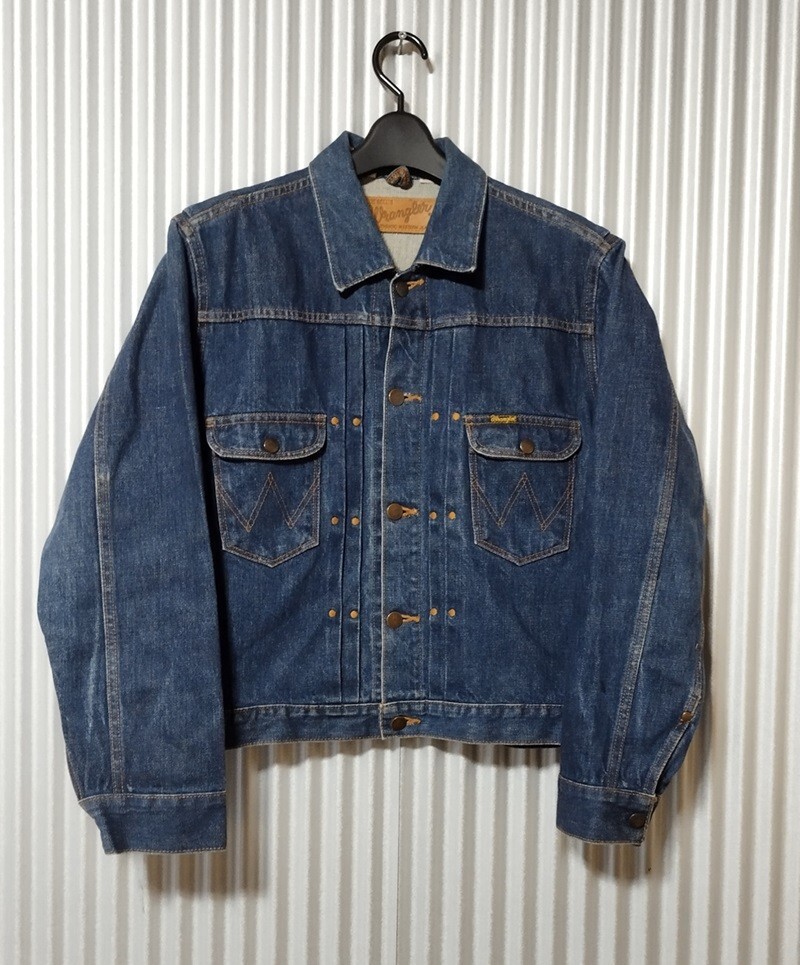 50sビンテージwranglerラングラー11mwzボーイズデニムパンツ縦ベル刺繍