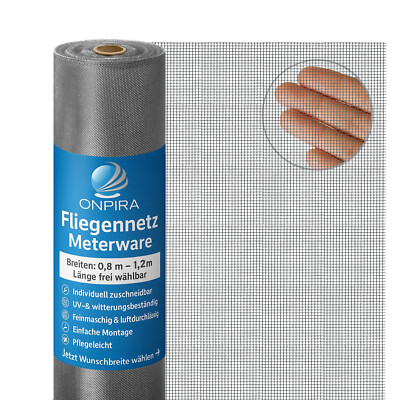 Edelstahl Gewebe V4A 1m 100cm Fliegengitter Insektenschutz Gewebe Gaze (V2A)