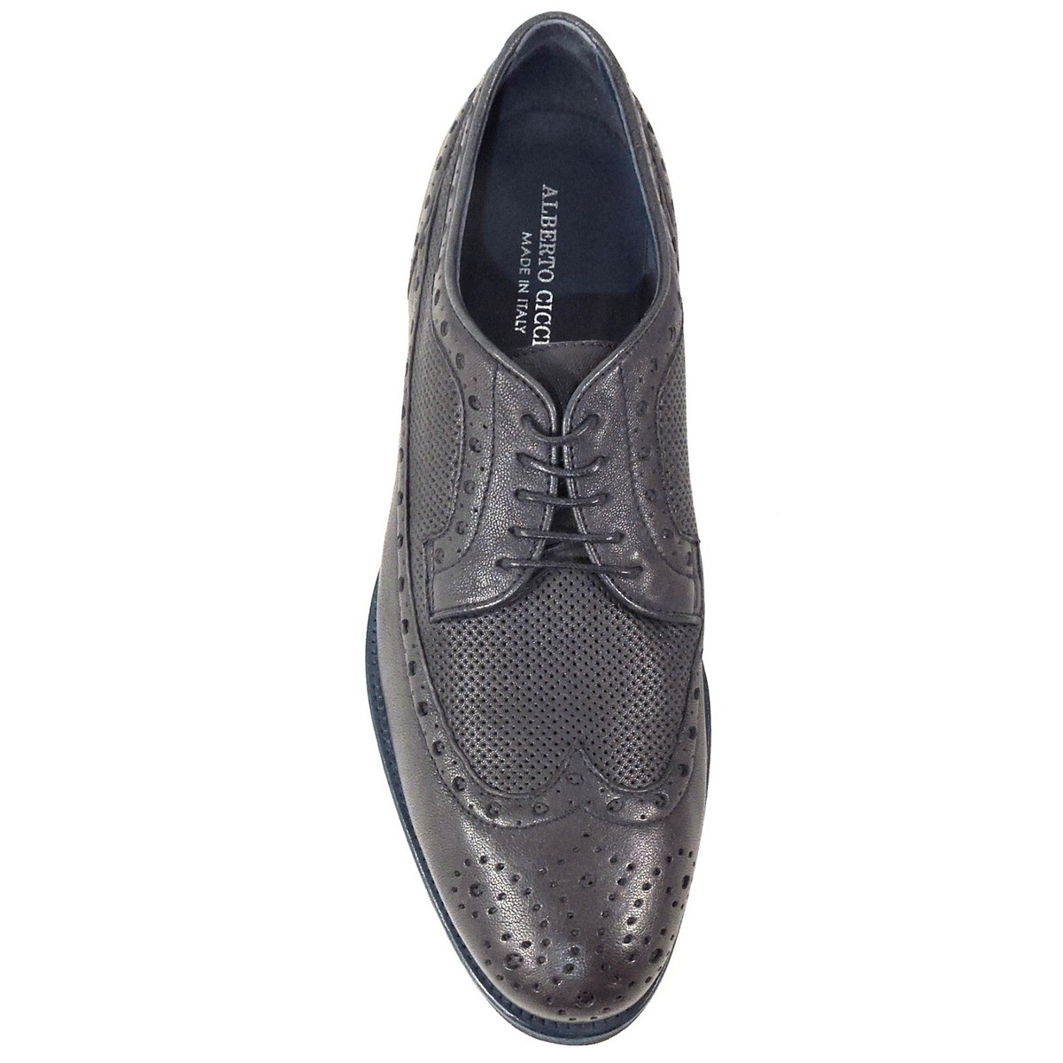 ALBERTO CICCIOLI ?? MEN\'S BLUE SOFT LEATHER OXFORD SHOES ALBERTO CICCIOLI ?? MEN main image 3