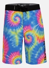 Hurley BOYS Sz Waist 20 TIE-DYE 2-WAY STRETCH BOARDSHORTS Swim Shorts Trunks