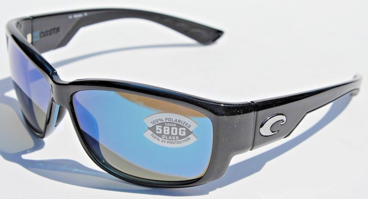 Occhiali Da Sole Costa Del Mar Coquina, Tartaruga Con Lenti A Specchio Argento Polarizzate 580G, Nuovi Con Etichette