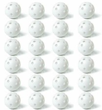 Plastic Golf Balls White Poly Plastic Practice Training Balls, 24-pack