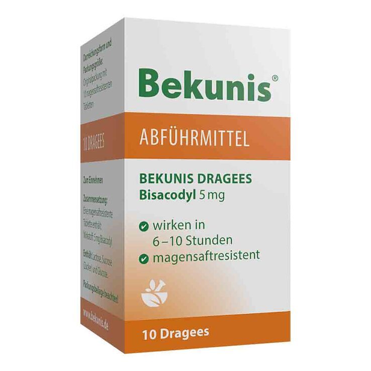 Bekunis Dragees Bisacodyl 5 mg · 10 St · PZN 08892506