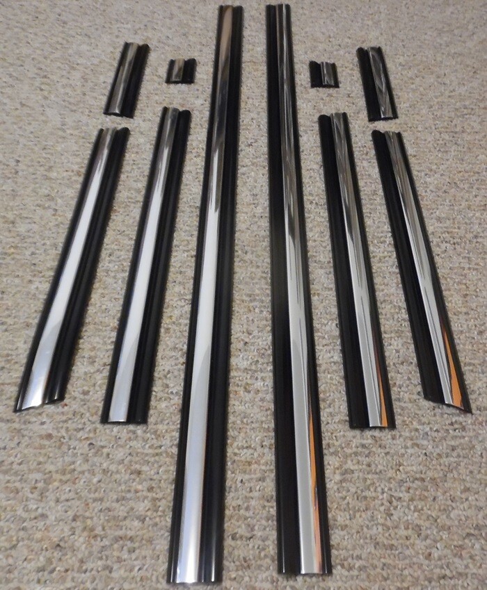 Trim-Gard 2 x 26' Black and Chrome Truck Body Side OEM Style Molding for 1992-1996 Ford F Series (OEM Factory Style Replacement molding