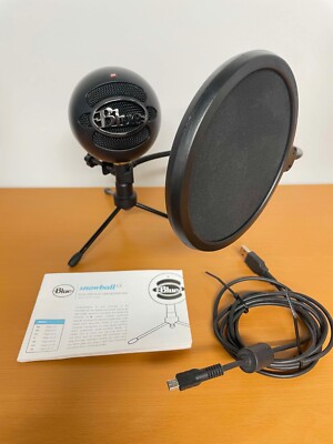 Logitech for Creators Blue Snowball iCE Microphone with Pop Filter, Black