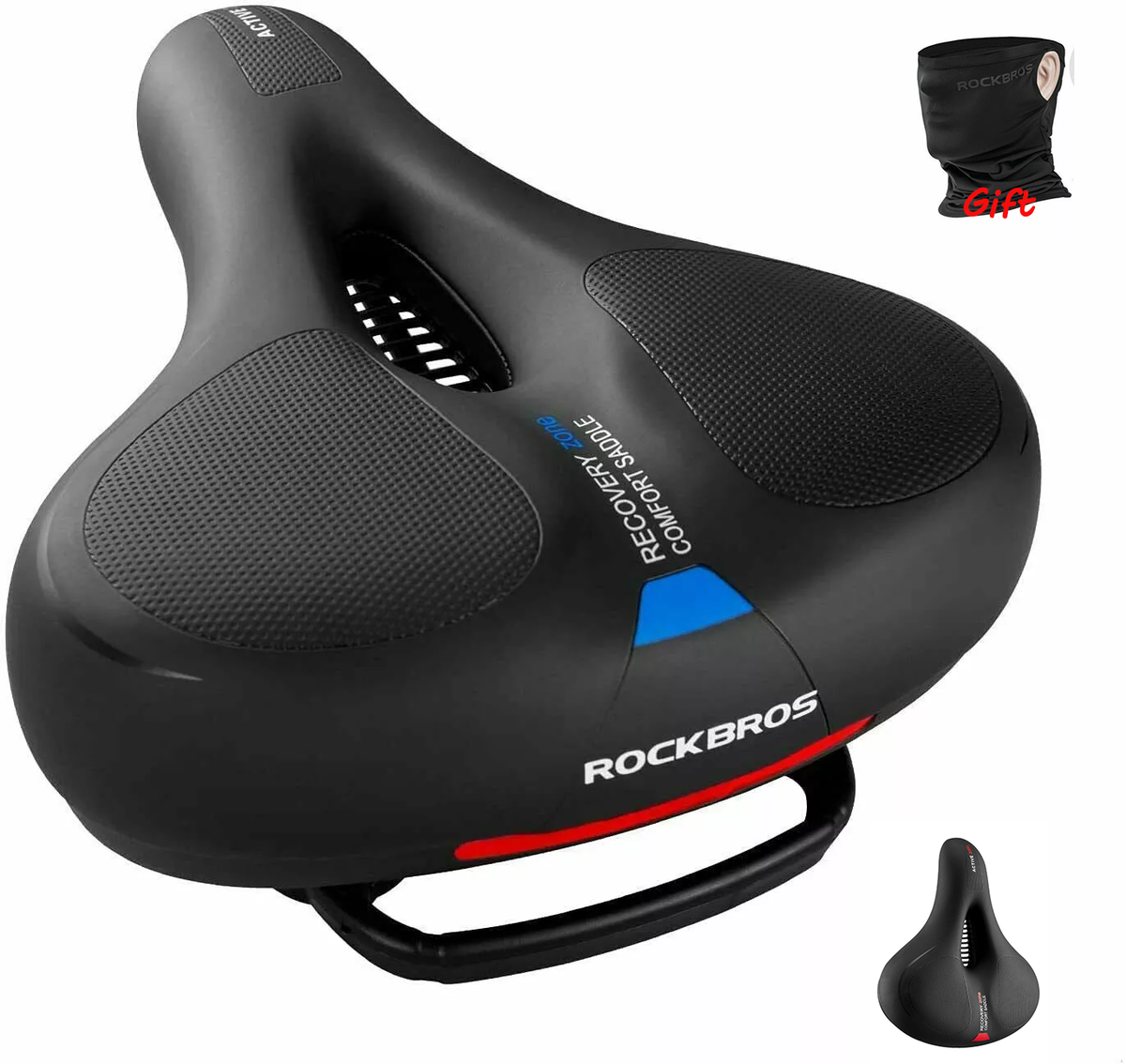 ROCKBROS Bike Seat Comfort Bike Saddle Mountain Bike Soft Wide Bike Seat Cushion eBay