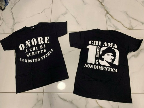 1 Maglia Maradona Chi ama non dimentica onore a Diego Maradona Napoli  Argentina | eBay